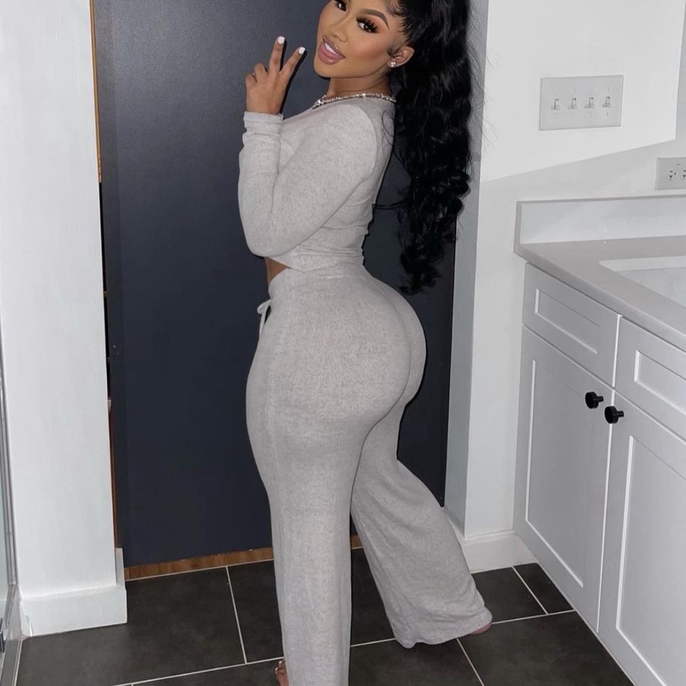 Grey Two Piece Set - Picture 2 of 3